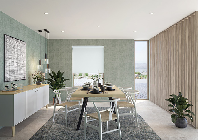 Trinity (FR Blackout), Milk White - Twist&Fit Roller Blind - Image 8